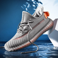 2019秋季新款男鞋椰子鞋yeezy350v2天使反光满天星美欧亚洲限定纯白色男透气跑步鞋运动休闲鞋男女鞋子