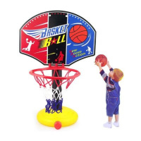 [送打气筒+篮球]儿童体育玩具篮球架可升降室内外投篮玩具 篮球架