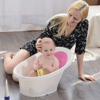 婴儿洗澡盆加厚新生儿浴盆可坐躺洗浴通用宝宝小澡盆儿童洗澡桶壹德壹