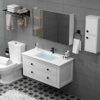北欧浴室柜组合实木现代简约镜柜洗脸洗手面盆洗漱台盆柜卫生间