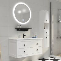现代智能简约浴室柜组合北欧洗手洗脸盆柜卫浴卫生间洗漱台挂墙式