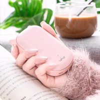奇玩(Qiwan)充电式暖手宝女暖宝宝电暖宝充电宝两用可爱便携小型冬季迷你随身电热宝 樱花粉