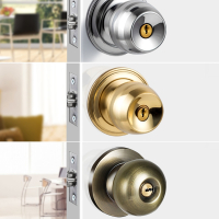 阿斯卡利门锁家用通用型球形锁室内卧室卫生间锁具老式房门木门不锈钢圆锁