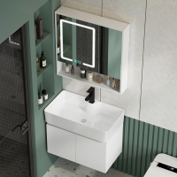 阿斯卡利(ASCARI)浴室柜组合小户型洗漱台40cm厘米进深宽一体盆陶瓷小尺寸