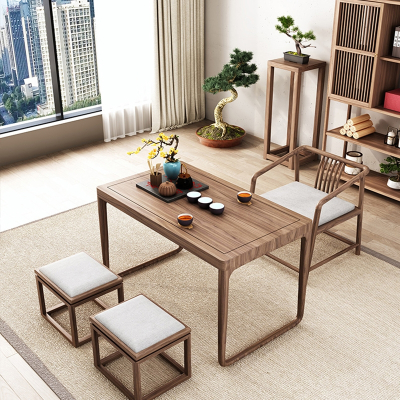 阿斯卡利(ASCARI)阳台茶桌椅组合小户型家用现代简约禅意新中式木茶桌原木茶几