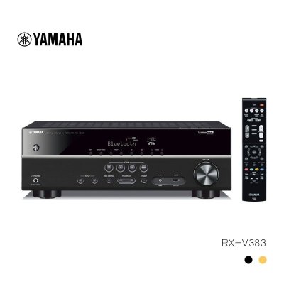 Yamaha/雅马哈 RX-V385 数字5.1家庭影院功放大功率蓝牙 USB收音 黑色