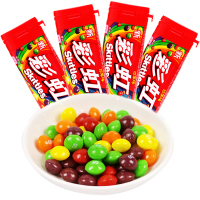 彩虹(Skittles) 彩虹糖30g*4盒 原果味脆皮软糖装休闲趣玩小零食品糖果
