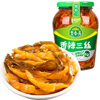 吉香居香辣三丝(330g+赠20g)1瓶 榨菜下饭菜佐餐小咸菜泡菜酱腌菜