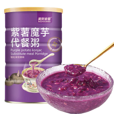 美粥 紫薯魔芋代餐粥500g/罐即食代餐粉