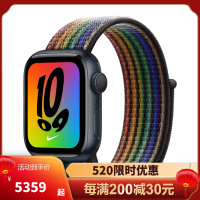 苹果APPLE智能手表Watch Series 7系列Nike版 IP6X防水 GPS定位 回环式运动表带 45毫米