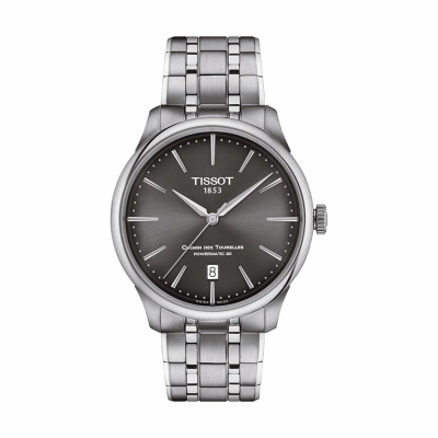 天梭(TISSOT) 杜鲁尔系列23年新款男士商务时尚灰色表盘自动机械手表 T139.807.11.061.00