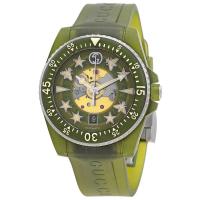 古驰(GUCCI)男表潜水自动绿色表盘男士手表 YA136345时尚商务百搭机械表 全球购