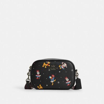 蔻驰(COACH)女包 | Disney X Coach 假日印花迷你 Jamie 相机包休闲时尚百搭简约单肩包