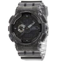 卡西欧(CASIO)男士 G-Shock 简约时尚防水树脂黑色表盘石英手表GA-110SKE-8A