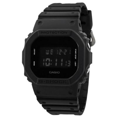 卡西欧(CASIO)男士 G-shock 计时树脂黑色数字表盘时尚百搭简约石英手表DW5600BB-1