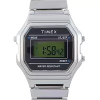 天美时(Timex) 经典时尚女士数字迷你不锈钢扩展数字表盘石英手表