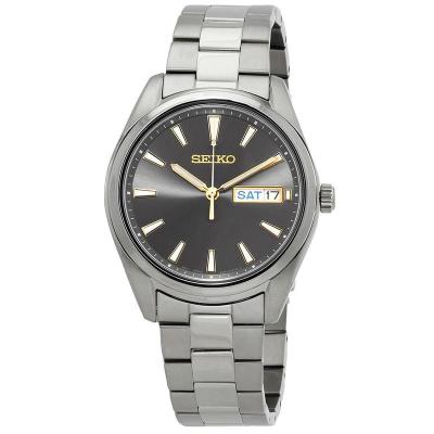 精工(SEIKO) Essentials 石英灰色表盘男士经典百搭 40毫米石英手表 SUR343P1