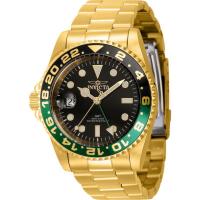 因维克塔(INVICTA) 男士 Pro Diver 系列潜水员金色不锈钢 黑色表盘 时尚百搭简约石英手表
