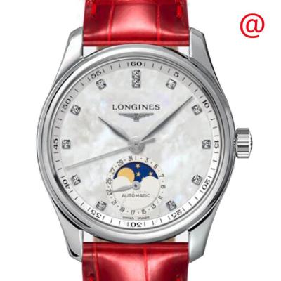 浪琴(LONGINES) 瑞士手表 Master 自动钻石皮革女士机械腕表 L2.409.4.87.2