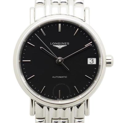 浪琴(LONGINES) 瑞士手表 Presence 黑色表盘不锈钢女士机械手表 L4.322.4.52.6