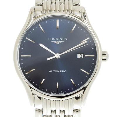 浪琴(LONGINES) 瑞士手表 男士 Lyre 不锈钢蓝色表盘机械手表L4.961.4.92.6