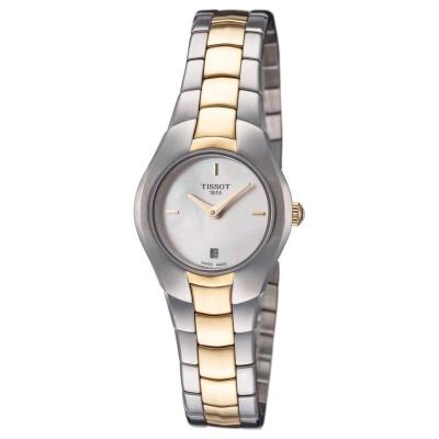 天梭(TISSOT) T-Collections 26 毫米日期不锈钢表带女士石英手表T0960092211100