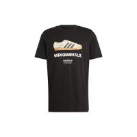 阿迪达斯三叶草Adidas OriginalsNew Age Tee 字母鞋子印花圆领运动短袖T恤男款黑色IC8872