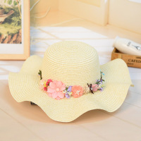 新款女士帽子夏季花朵渔夫帽沙滩休闲海边防晒遮阳帽