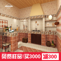 卡梵妮美式乡村仿古砖300x300欧式墙砖厨房瓷砖卫生间防滑地砖壹德壹