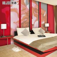 大型壁画 现代简约个性红色条纹玫瑰墙纸壁纸 卧室床头背景墙壹德壹