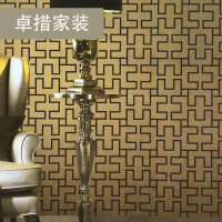 中国风古典立体墙纸中式复古大玄格子3D壁纸书房酒店茶楼餐厅背景壹德壹