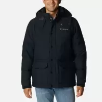 哥伦比亚(Columbia)男士Rockfall II 650填充羽绒 冬季保暖羽绒连帽派克大衣 热反射 户外羽绒衣男