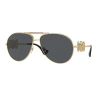 范思哲Versace太阳镜 奢侈品 黑色全框夏季防紫外线 防眩光飞行员式太阳镜墨镜女VE2249