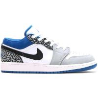 [限量]耐克 AJ 男鞋 Jordan 1 Low SE True Blue GS防滑缓震抗冲击 运动休闲低帮篮球鞋男