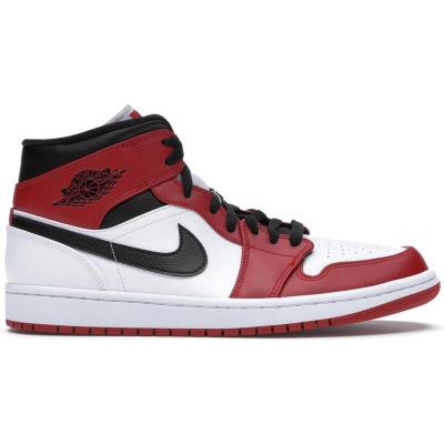 [限量]耐克 AJ1男鞋 Jordan 1 Mid Chicago 2020缓震透气缓震 运动实战篮球鞋男