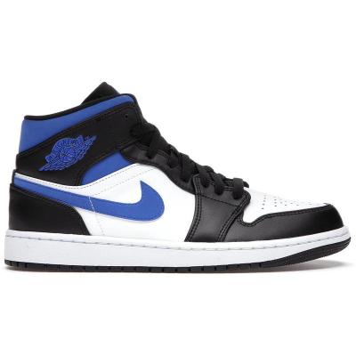 [限量]耐克 AJ1男鞋Jordan 1 Mid White 缓震透气缓震 运动实战篮球鞋男554724-140