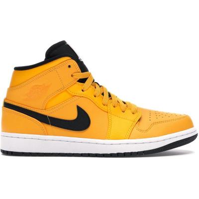 [限量]耐克 AJ1男鞋Jordan 1 Mid University Gold 缓震透气缓震 运动实战篮球鞋男