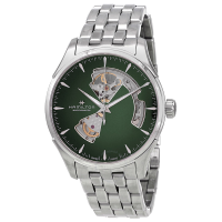 汉米尔顿(Hamilton) 爵士系列 男士时尚镂空 渐变绿表盘钢带自动机械手表 H32675160