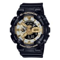 卡西欧(CASIO) G-Shock 世界时间石英模拟数字黑色表盘百搭防水女士手表 GMAS110GB-1A