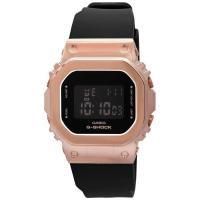 卡西欧(CASIO) G-Shock 时尚百搭闹钟计时石英数字黑色表盘女士手表小方表 GM-S5600PG-1