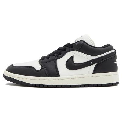 正品进口乔丹Jordan Air Jordan 1 Low 减震防滑低帮复古篮球鞋女款黑白色5774006