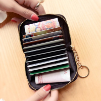新品卡包印花零钱包PU钥匙包简约手拿小包多层小包
