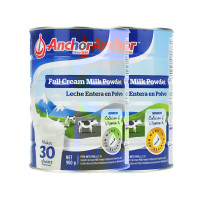 安佳(Anchor) 全脂高钙成人奶粉 900g/罐 进口奶粉 学生奶粉 [2罐装]新西兰进口