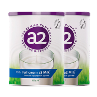 新西兰进口 a2全脂高钙儿童学生成人奶粉 早餐速溶奶粉 A2蛋白质850G/罐(2罐装)