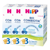 德国hipp喜宝有机益生菌配方3段奶粉600g/盒适合10-12个月宝宝(2022新版)[3盒装]
