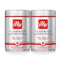 illy 意利中度烘焙浓缩咖啡豆 阿拉比卡 250克/罐 意大利原装进口[2罐装]