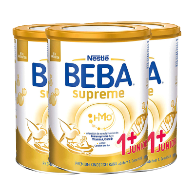 Nestle雀巢BEBA贝巴至尊奶粉1+段 800g/罐 德国原装进口[3罐装]