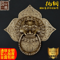 中式复古大跋纯铜吉祥如意狮子头兽头加厚铜环大拉手厂家特惠