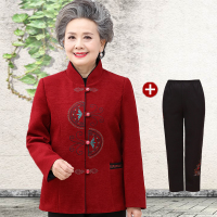 老年人春装女60-70-80岁中年女装奶奶装外套老人衣服妈妈装上衣