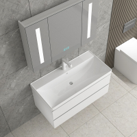 邦可臣浴室柜组合白色智能镜卫生间洗脸池洗漱台一体大盆陶瓷洗手盆